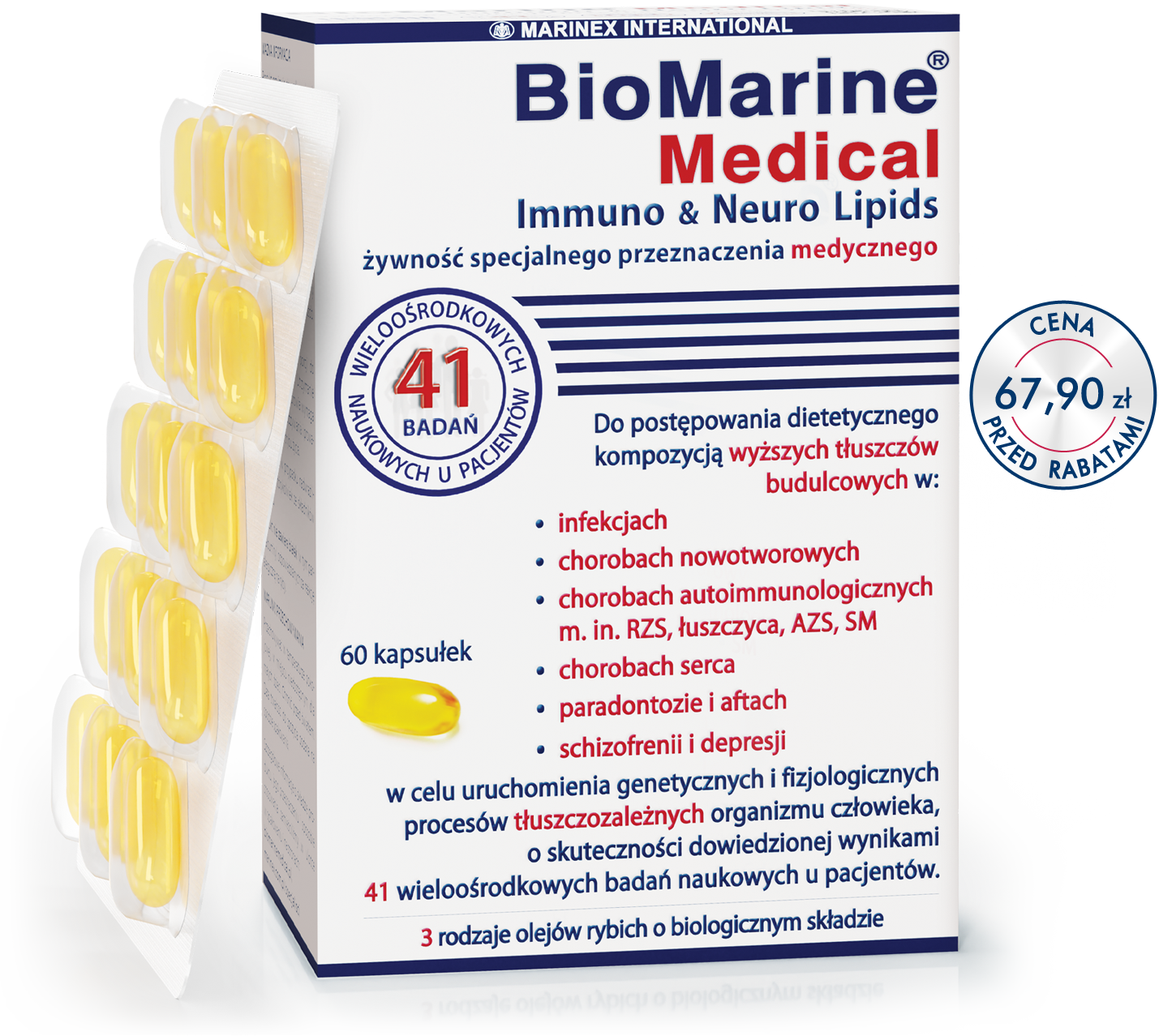 BioMarine Medical odporność w grypie i infekcjach wirusowych, żywienie w radioterapii i chemioterapii